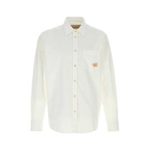 Valentino Garavani Men White Poplin Shirt